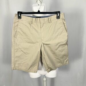 J. Crew Men's Beige Flat-Front Chino Shorts
